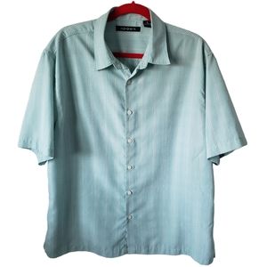 Axist Men's Shirt. XL Teal/Light Blue. 100% Polyester. Soft and Comfortable.